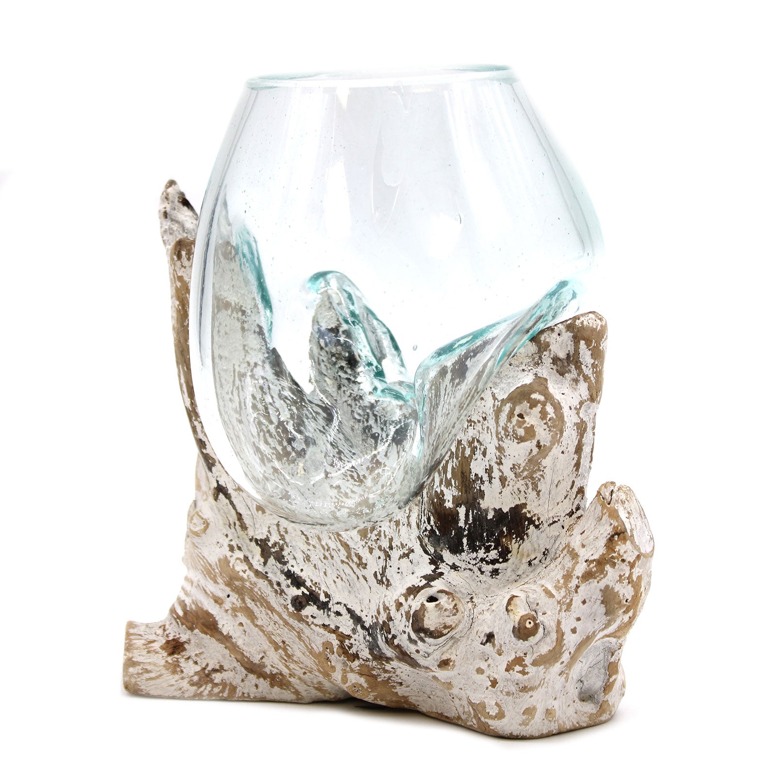 View Molten Glass on Whitewash Wood Medium Bowl information
