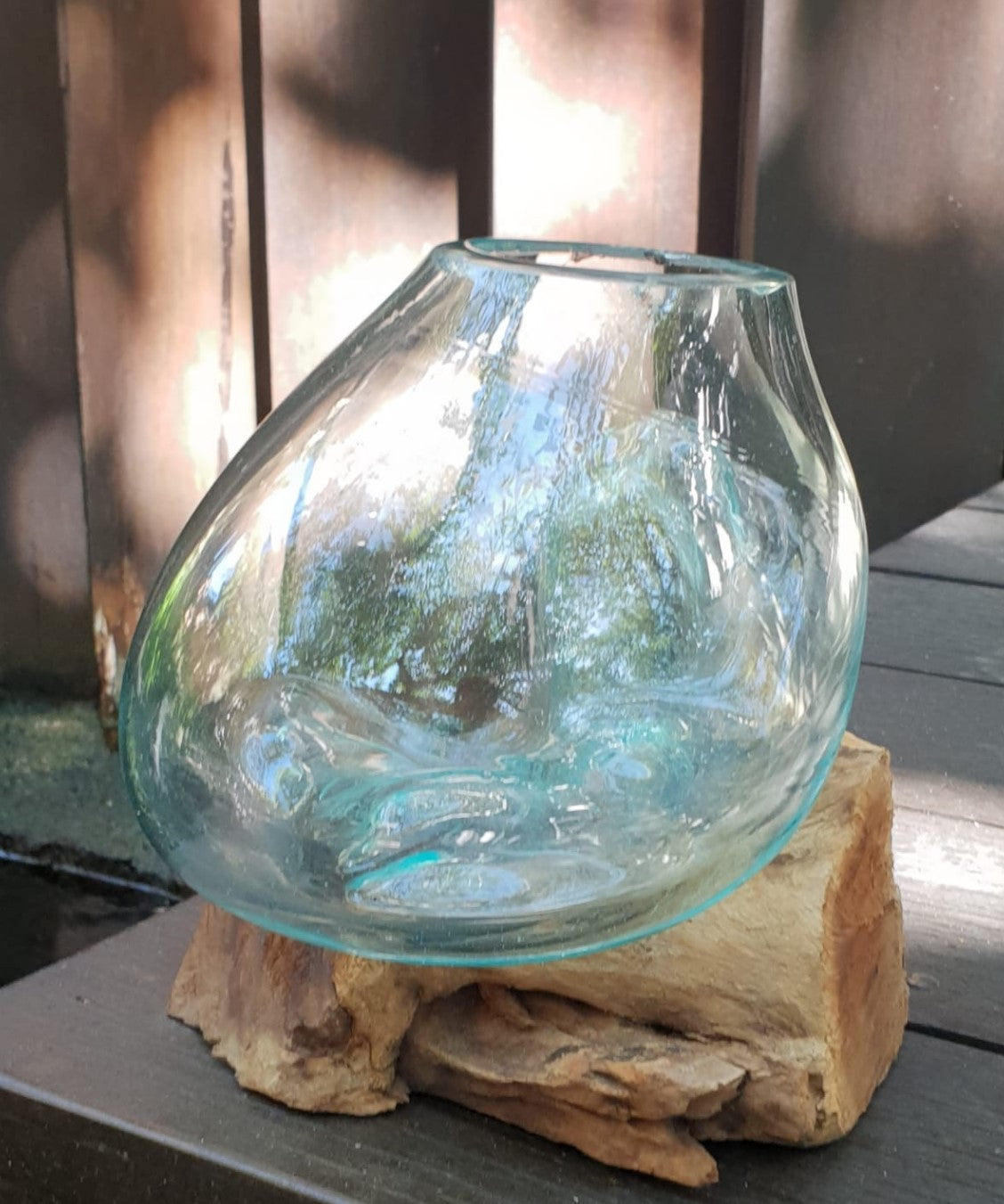 View Molten Glass on Wood Medium Bowl information