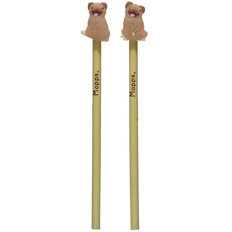 View Mopps Pug Pencil with PVC Topper information