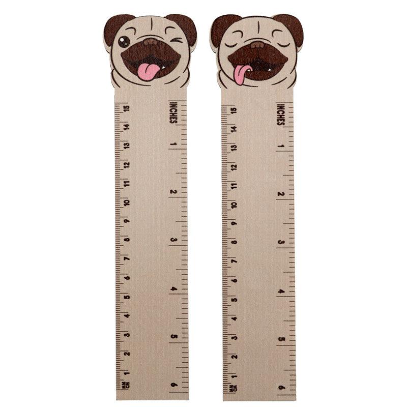 View Mopps Pug Shaped Top Wooden Ruler 15cm information