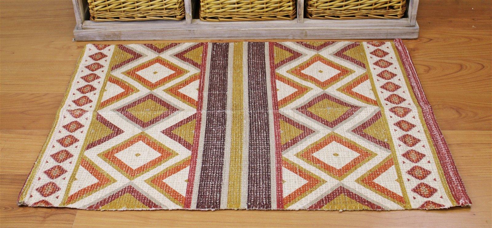 View Moroccan Inspired Kasbah Rug Diamonds and Stripes 60x90cm information