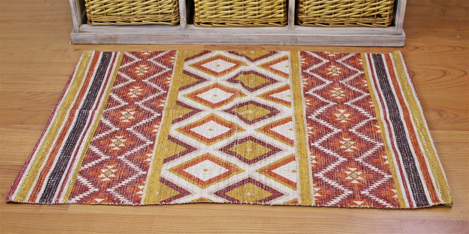 View Moroccan Inspired Kasbah Rug Diamonds and Zig Zags 60x90cm information