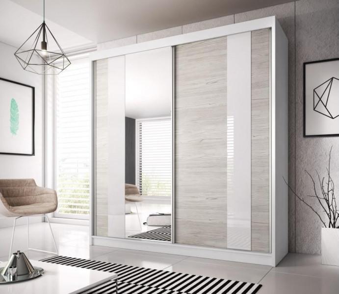 View Multi 32 Sliding Mirror Door Wardrobe 183cm White Matt 183cm information