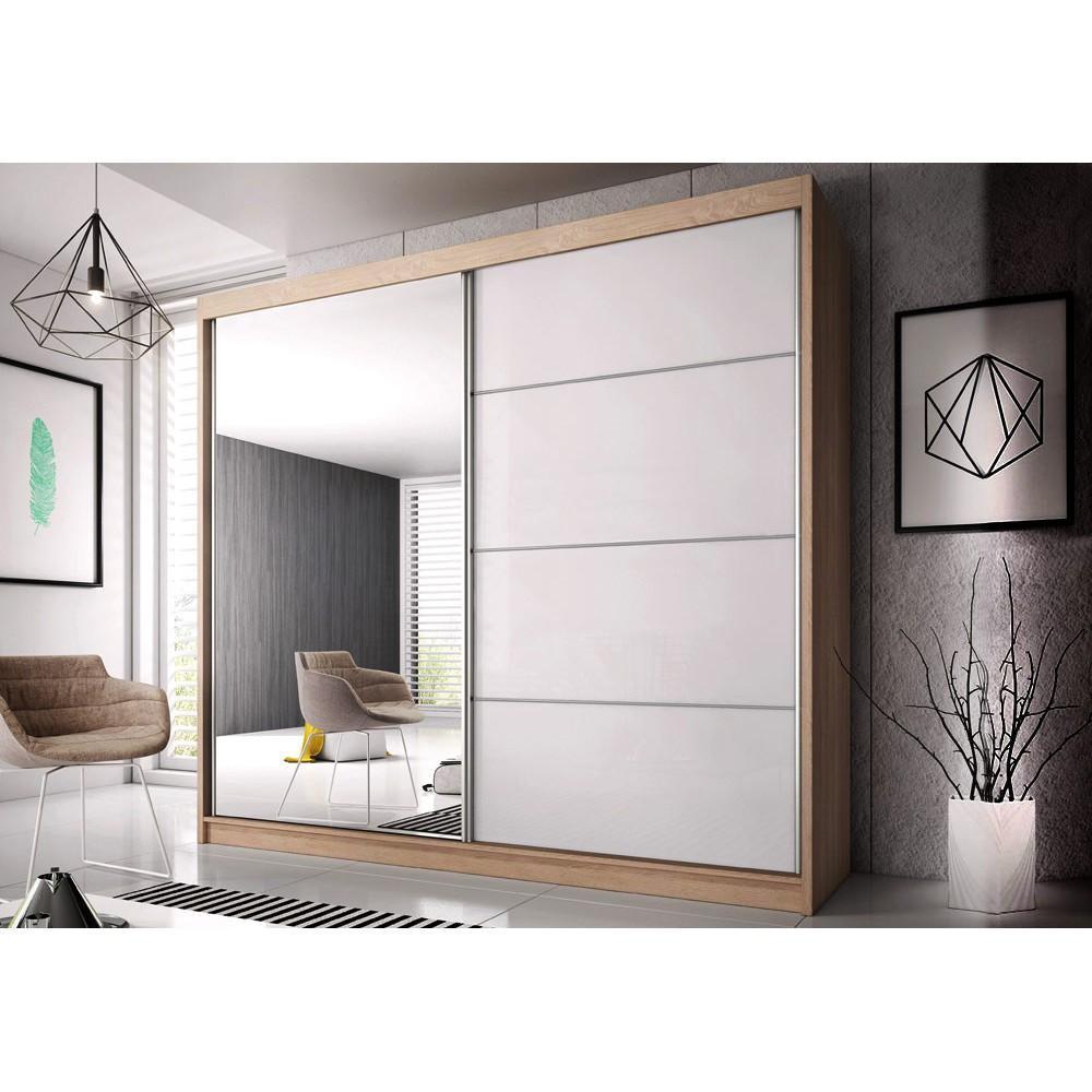 View Multi 35 Sliding Mirror Door Wardrobe 183cm Oak Sonoma 183cm information