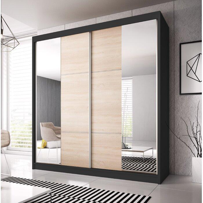 View Multi 36 Sliding Mirror Door Wardrobe 233cm Black Matt 233cm information