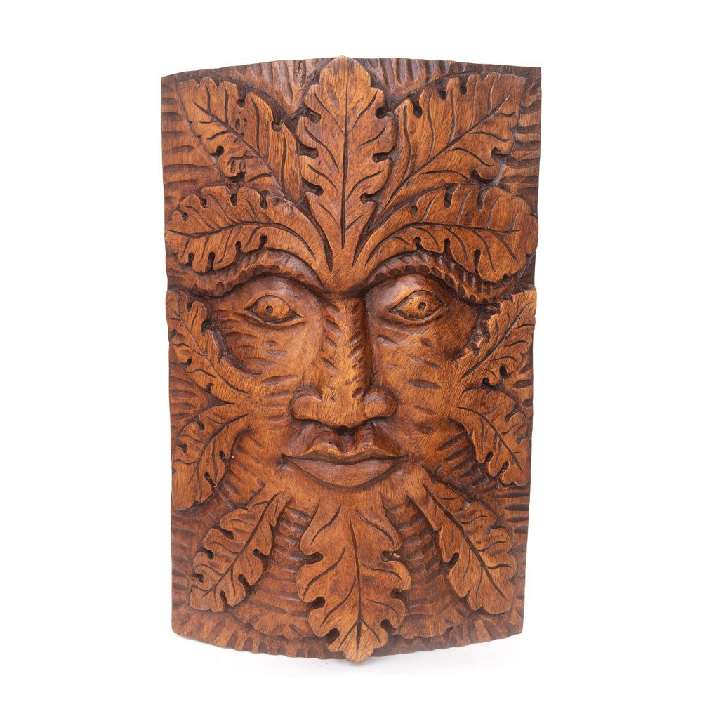 View Natural Acacia Wood Green Man Decoration information