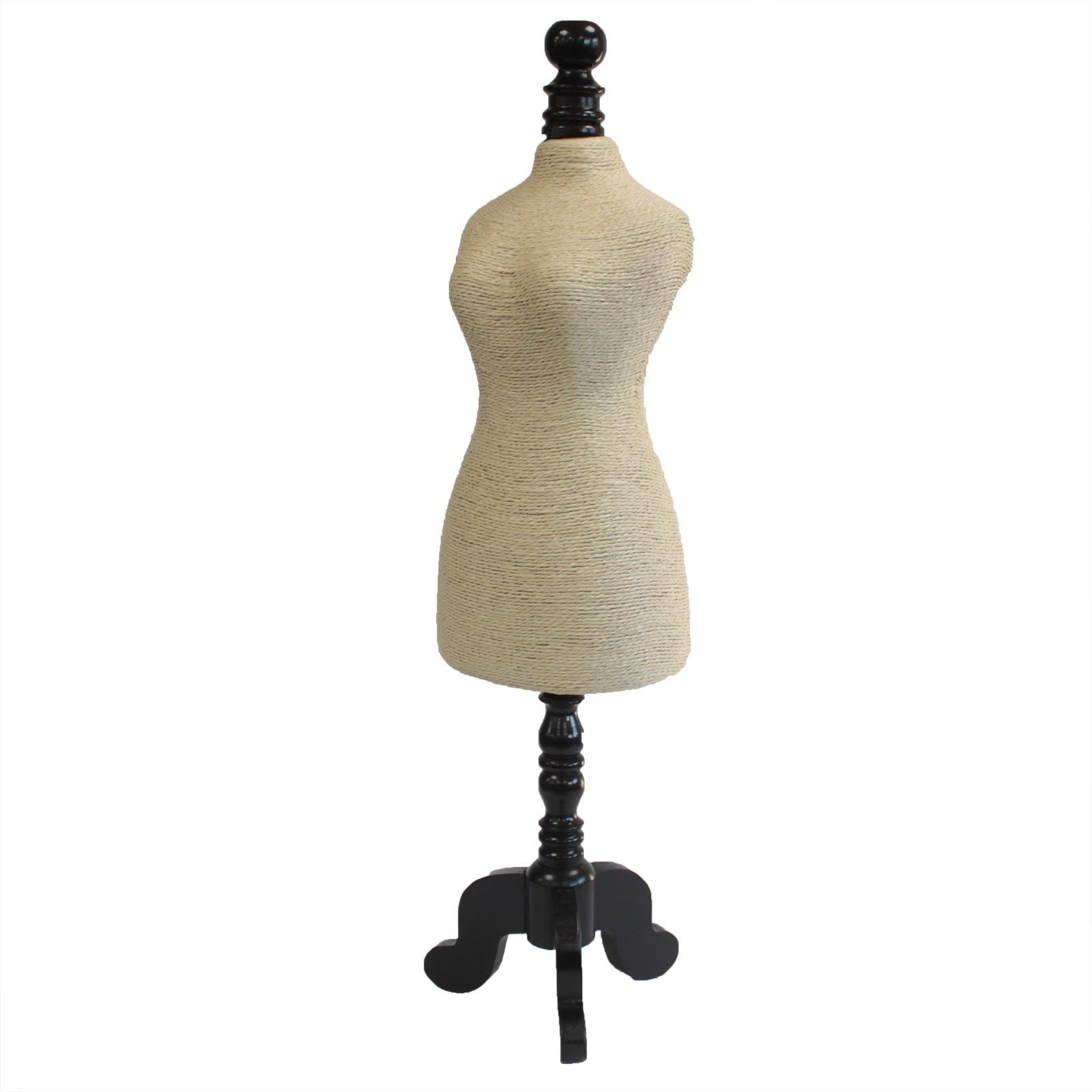 View Natural Jewellery Display Mannequin on Wooden Stand Cream information