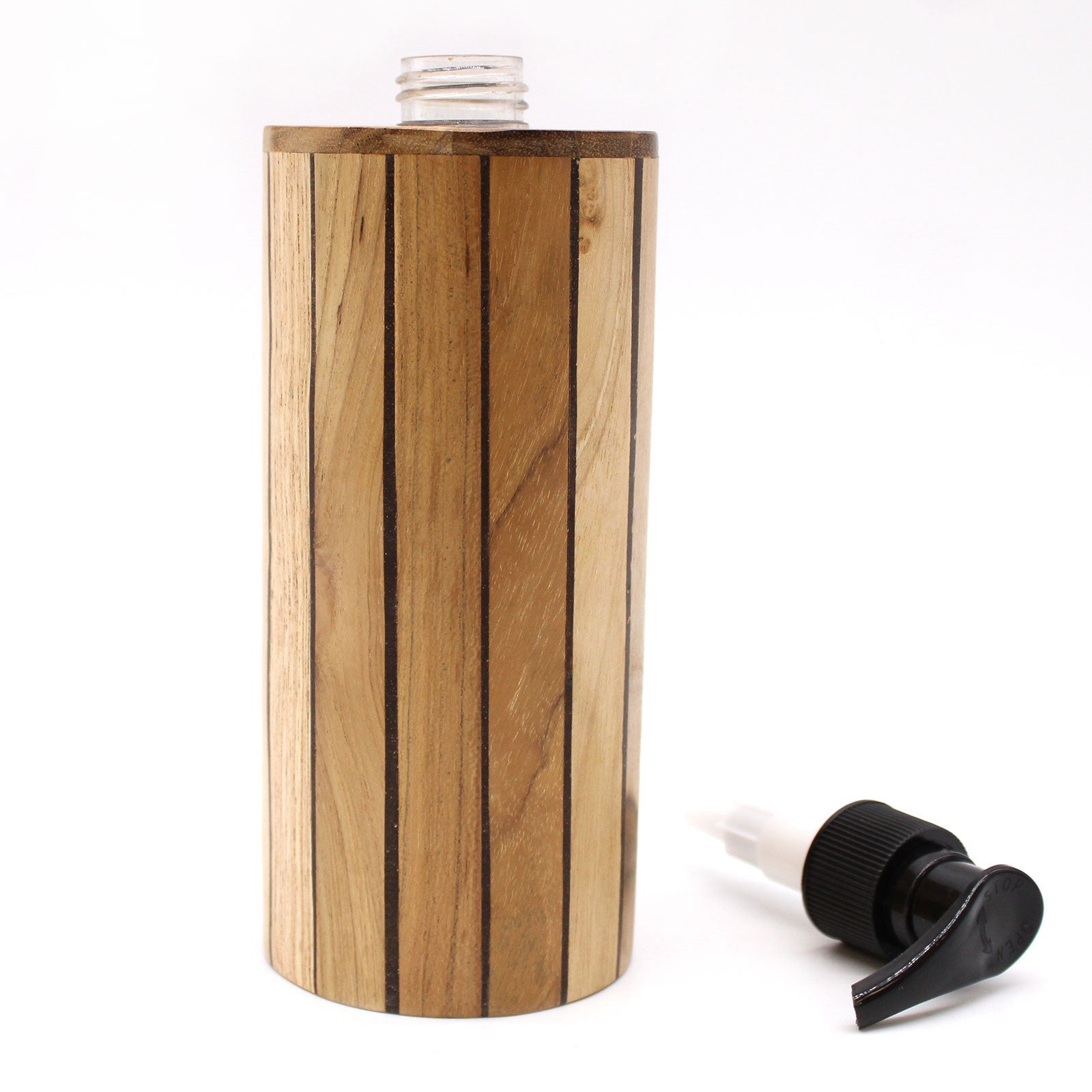 View Natural Teakwood Soap Dispenser Round information