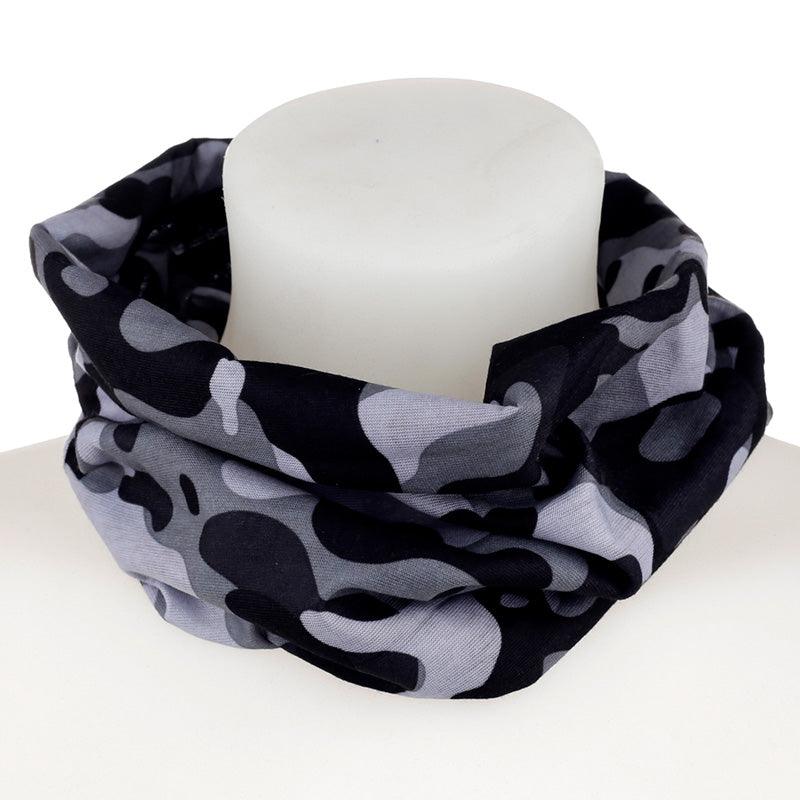 View Neck Warmer Tube Scarf Grey Camouflage information