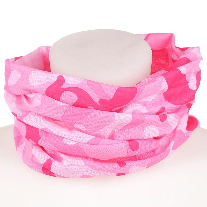 View Neck Warmer Tube Scarf Pink Camouflage information
