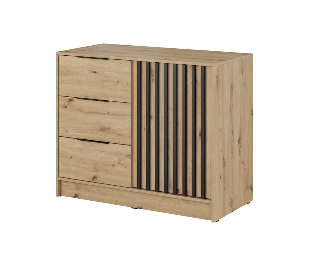 View Nelly Sideboard Cabinet 105cm Oak Artisan 105cm information