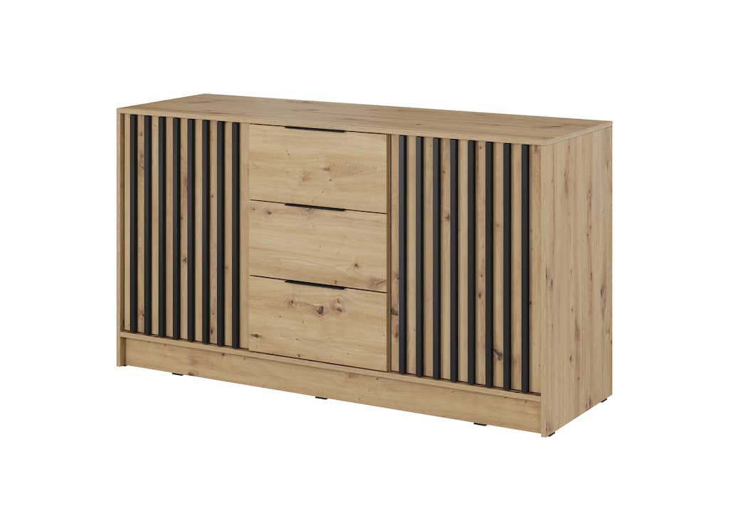 View Nelly Sideboard Cabinet 155cm Oak Artisan 155cm information