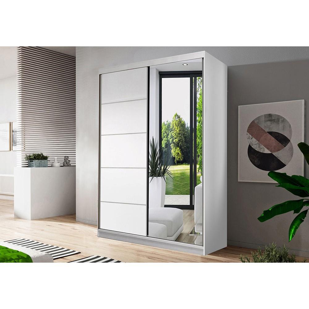 View Neomi 05 Sliding Door Wardrobe 120cm in White Matt information