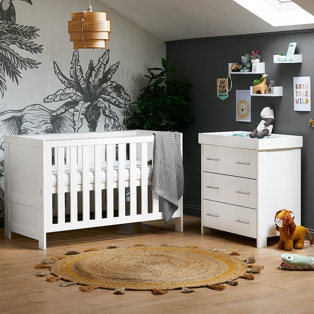 View Nika 2 Piece Baby Room Set White Wash information