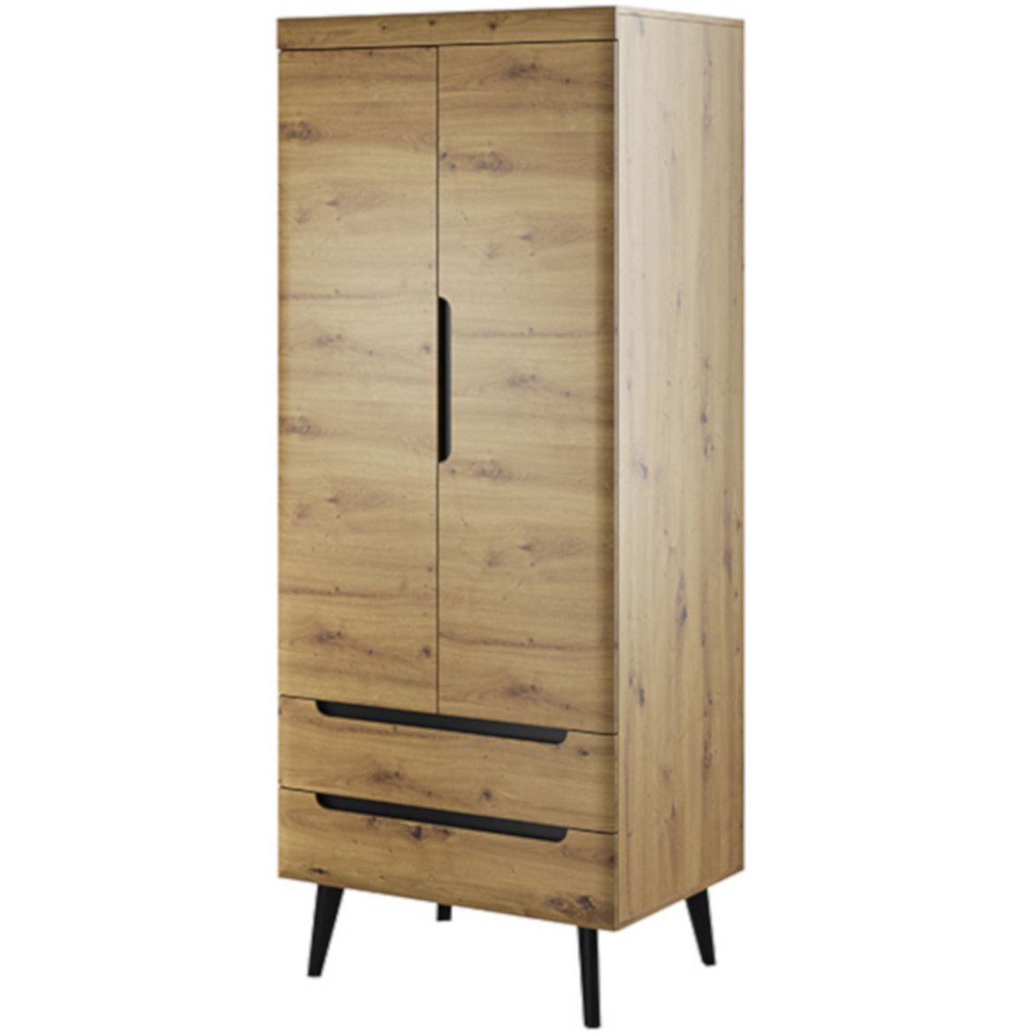 View Nordi 2 Door Wardrobe 80cm Oak Artisan information