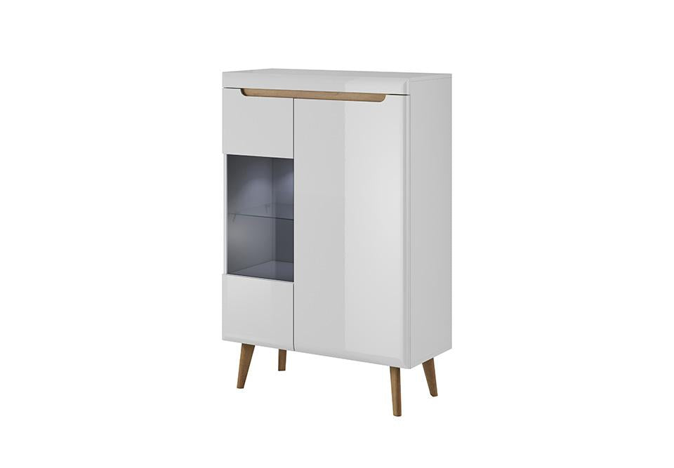 View Nordi Display Sideboard Cabinet 90cm White Gloss information