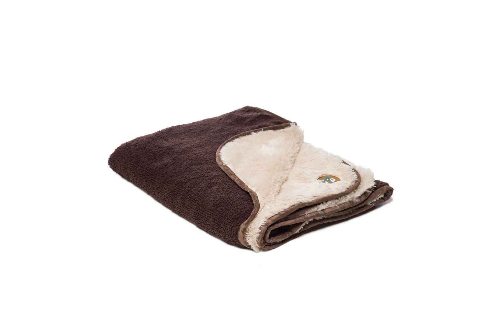 View Nordic Blanket Brown Double Sided Medium 100x75cm information