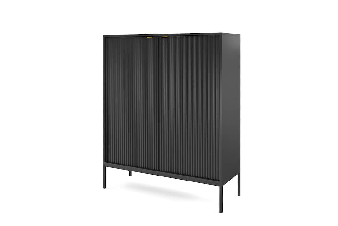 View Nova Highboard Cabinet 104cm Black Matt 104cm information