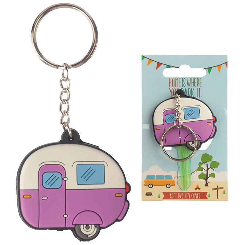 View Novelty PVC Keyring Caravan Key Cover information