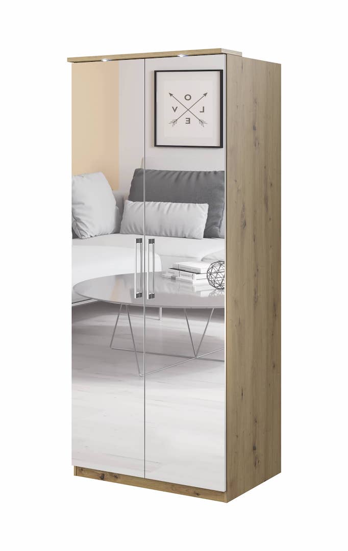 View Optima 58 2 Door Wardrobe Oak Artisan 90cm information