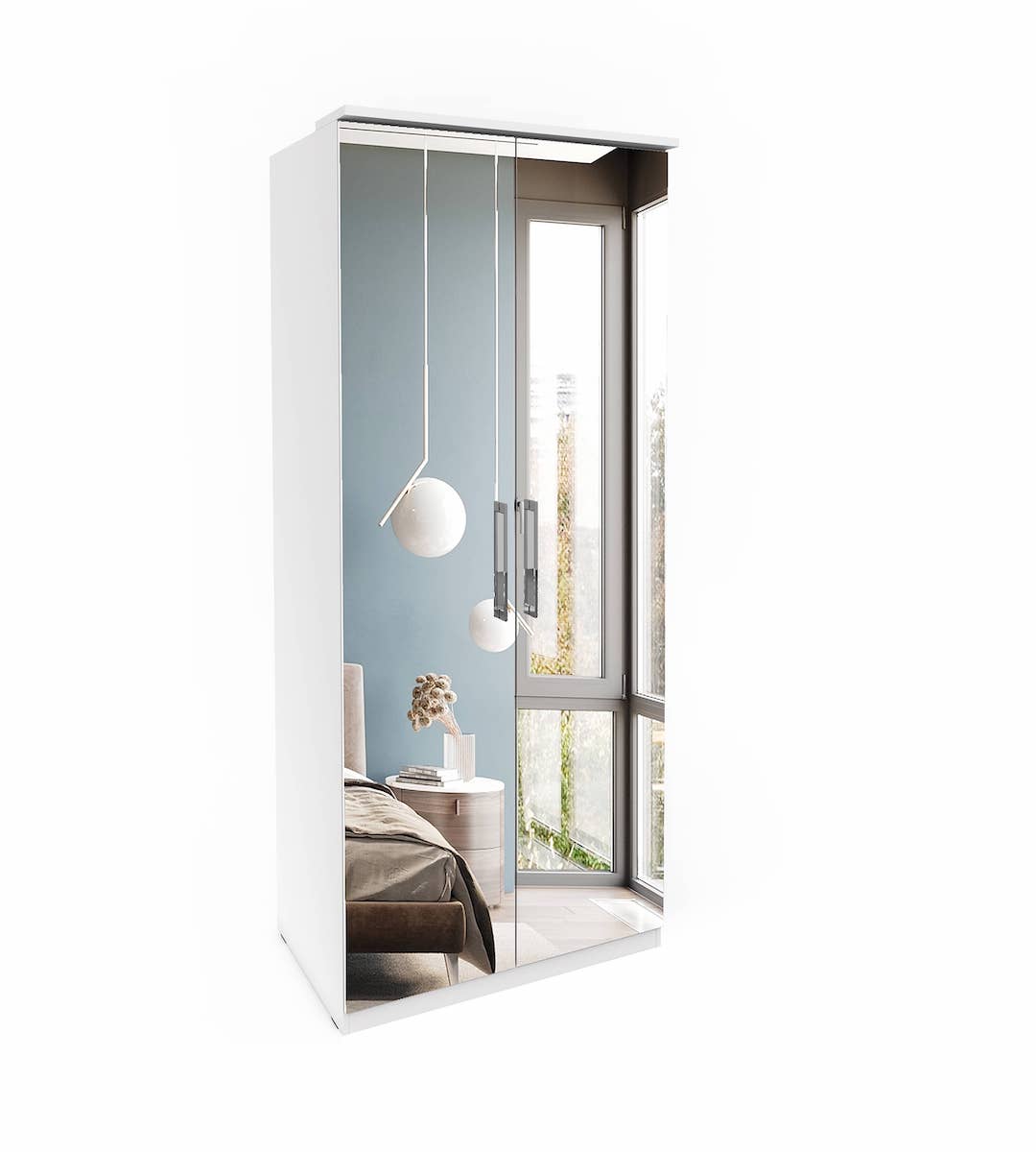 View Optima 58 2 Door Wardrobe White 90cm information