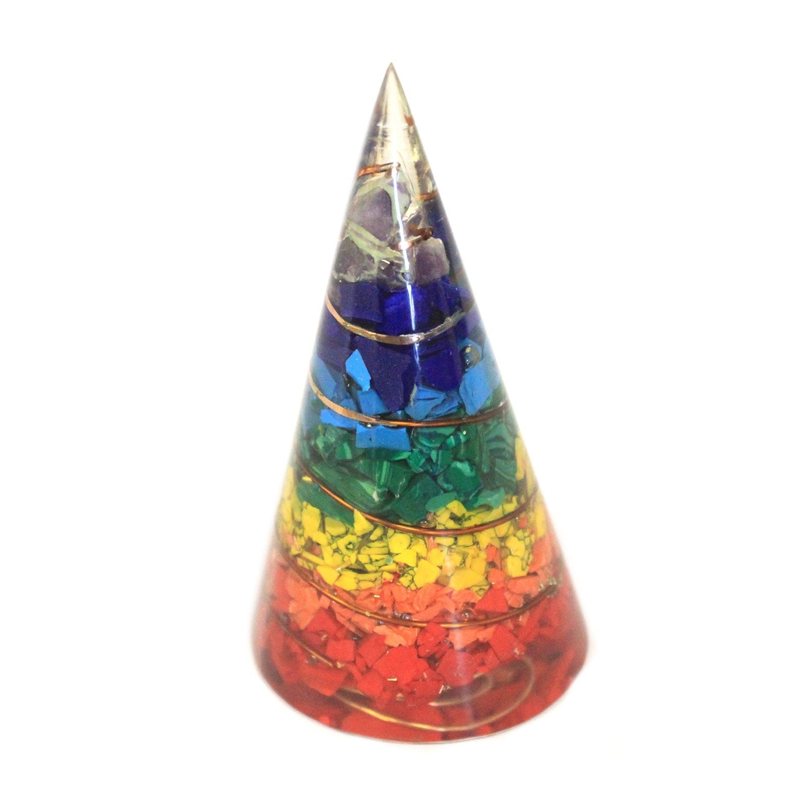 View Orgonite Cone 80mm Multichip information