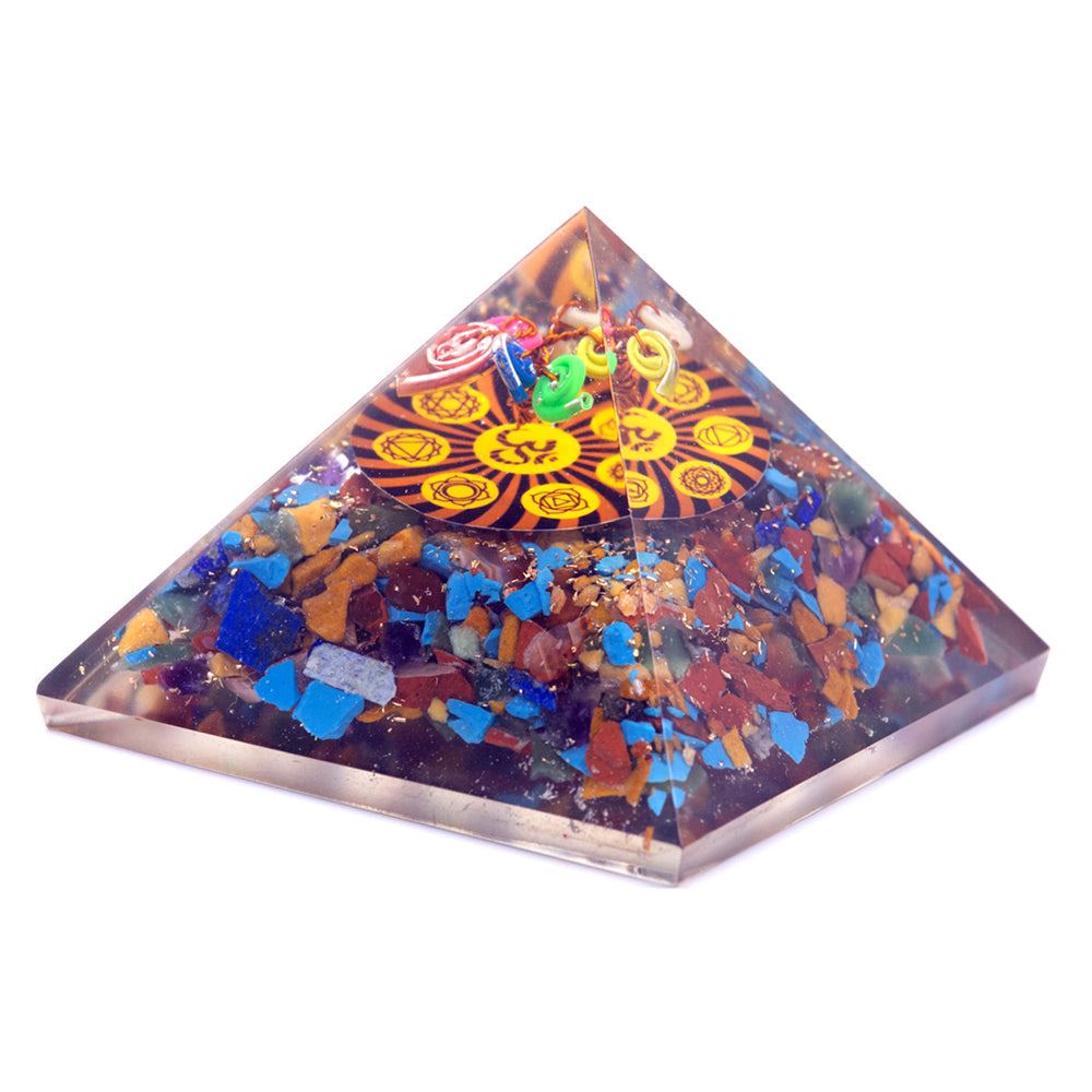 View Orgonite Pyramid Om Chakra 70 mm information