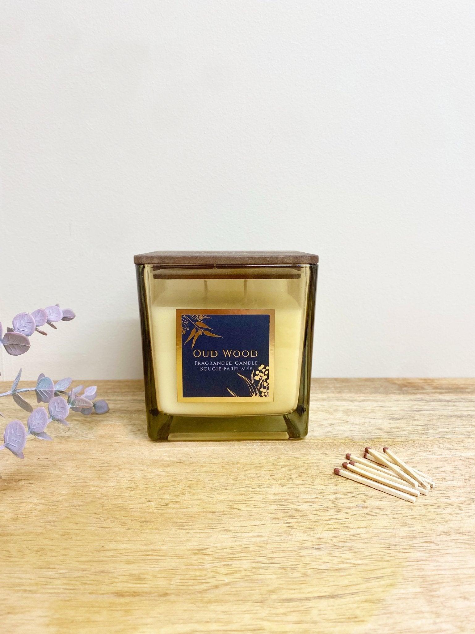 View Oud Wood Scented Candle With Wooden Lid information