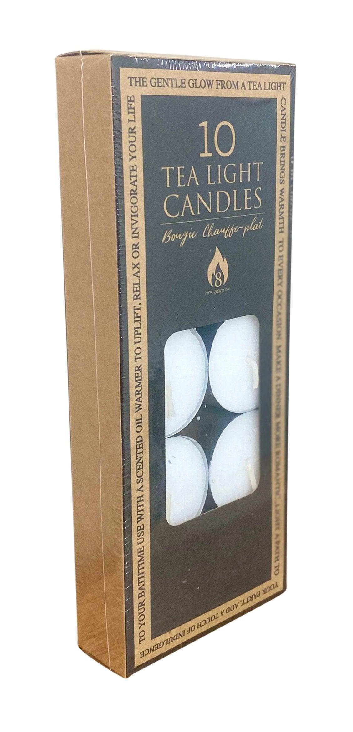 View Pack Of 10 Eight Hour White Tealights information