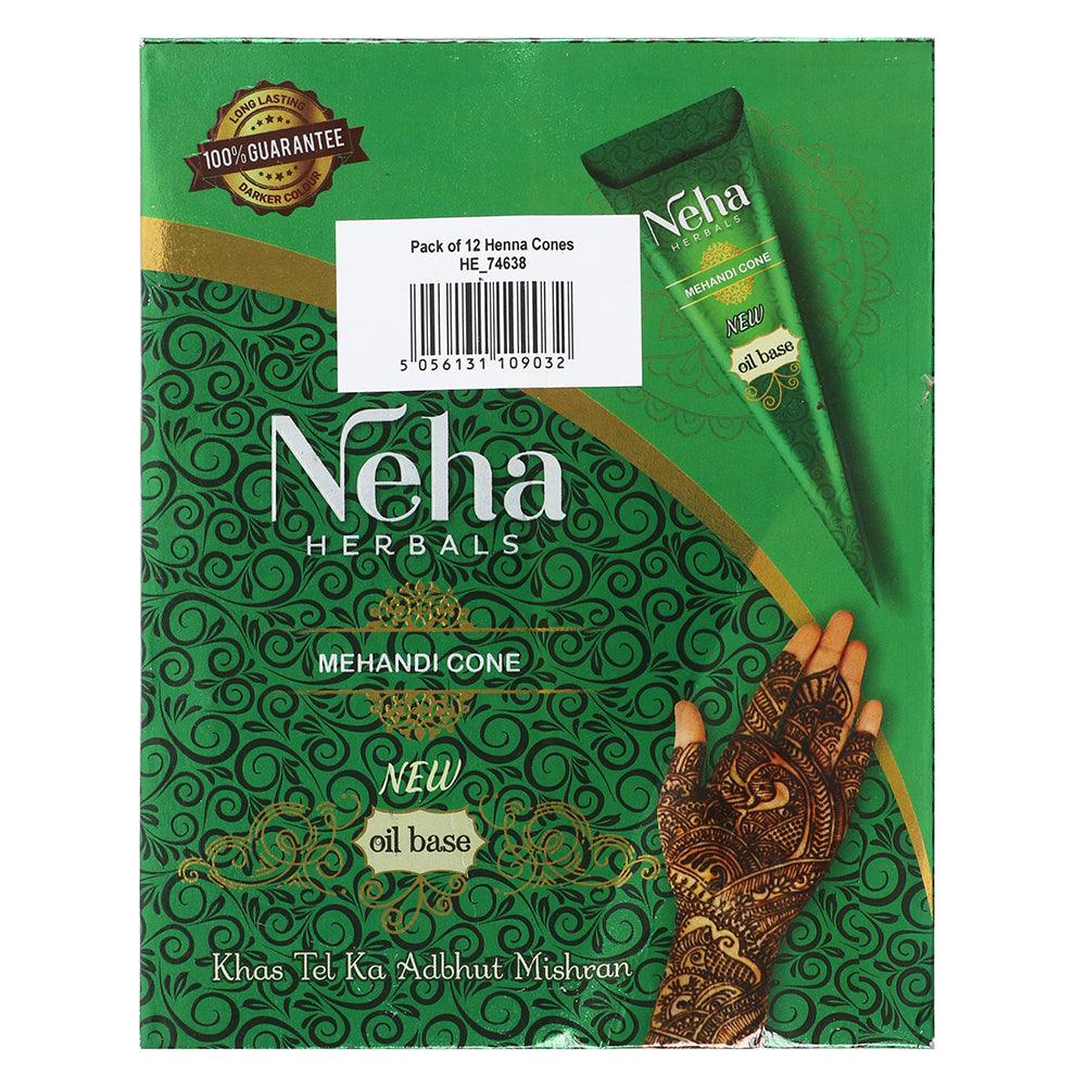 View Pack of 12 Henna Tubes information