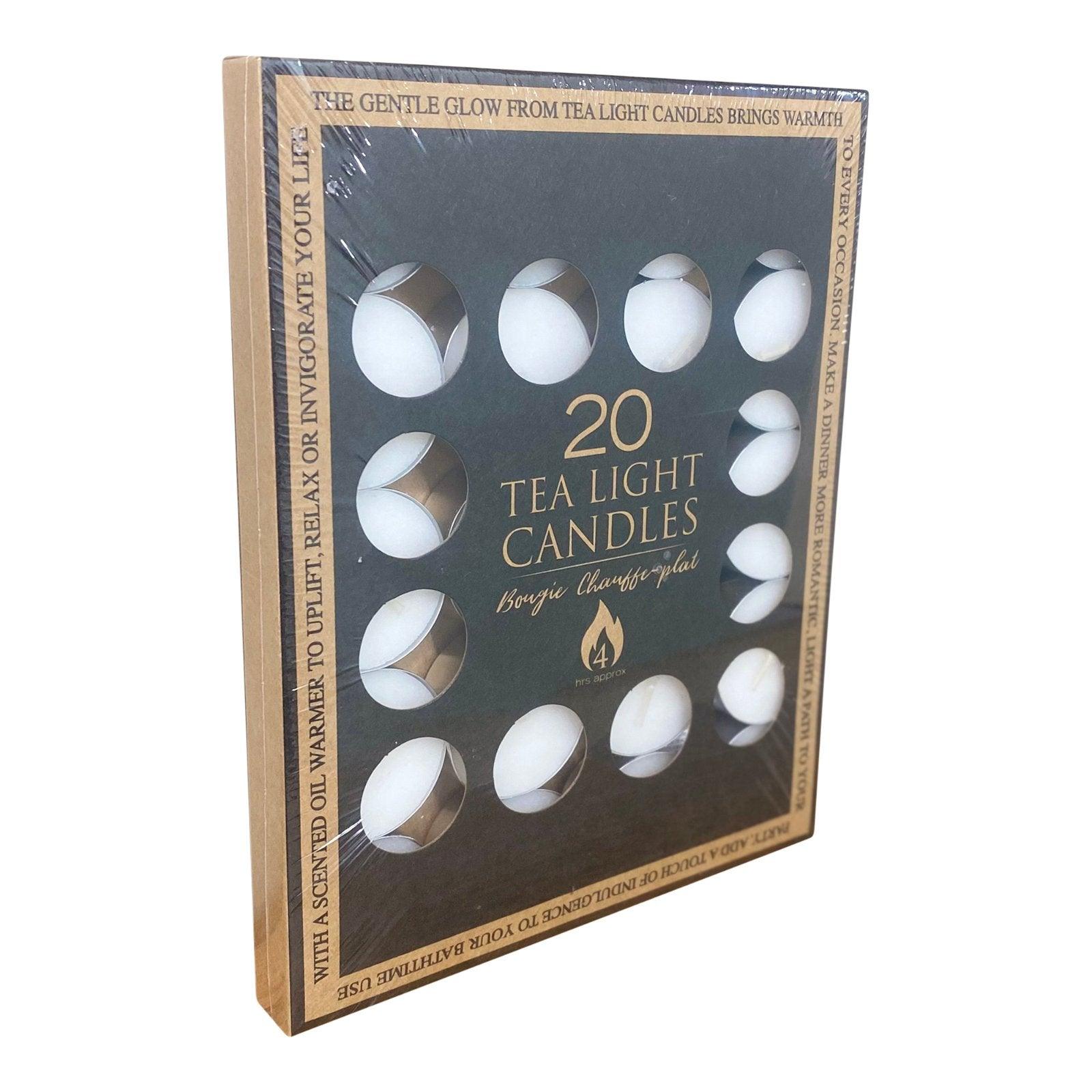 View Pack Of 20 Four Hour White Tealights information