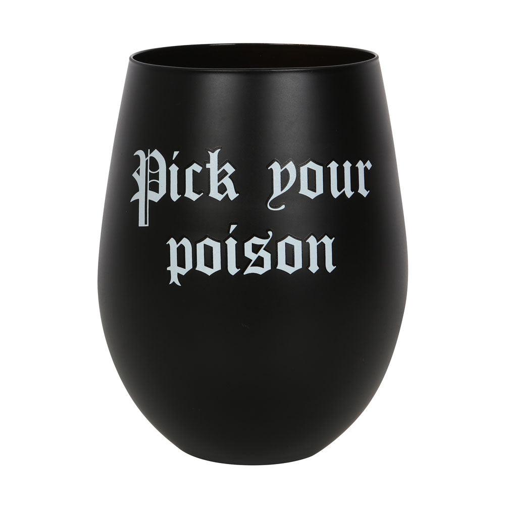 View Pick Your Poison Stemless Wine Glass information