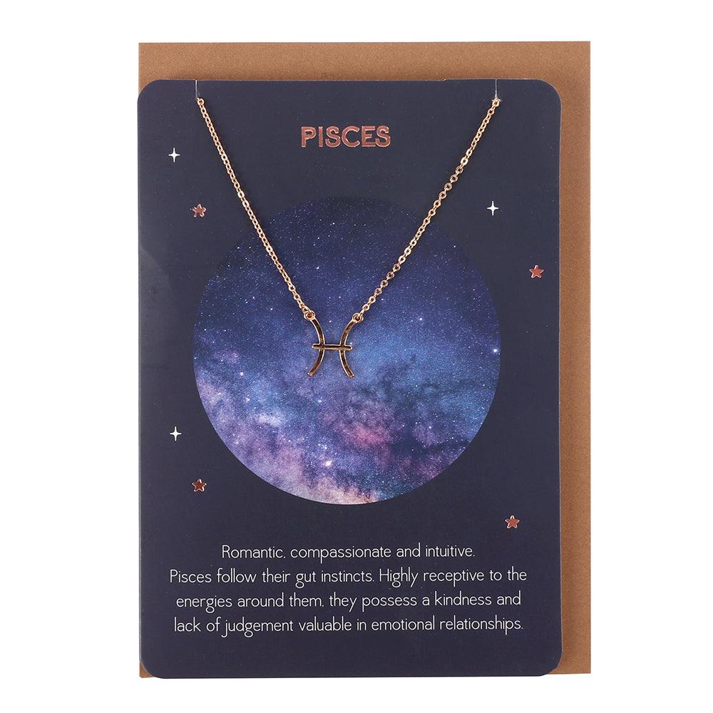View Pisces Zodiac Necklace Card information