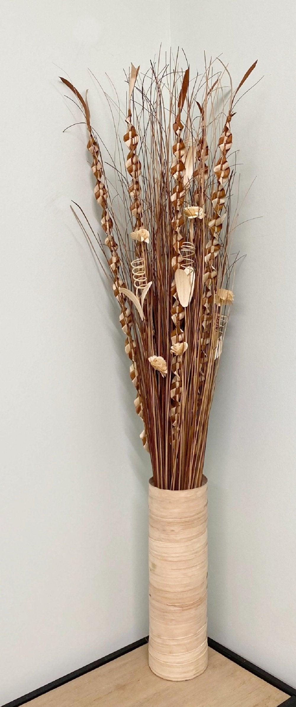 View Plaited Dried Palm Leaf Arrangement In A Vase 100cm information