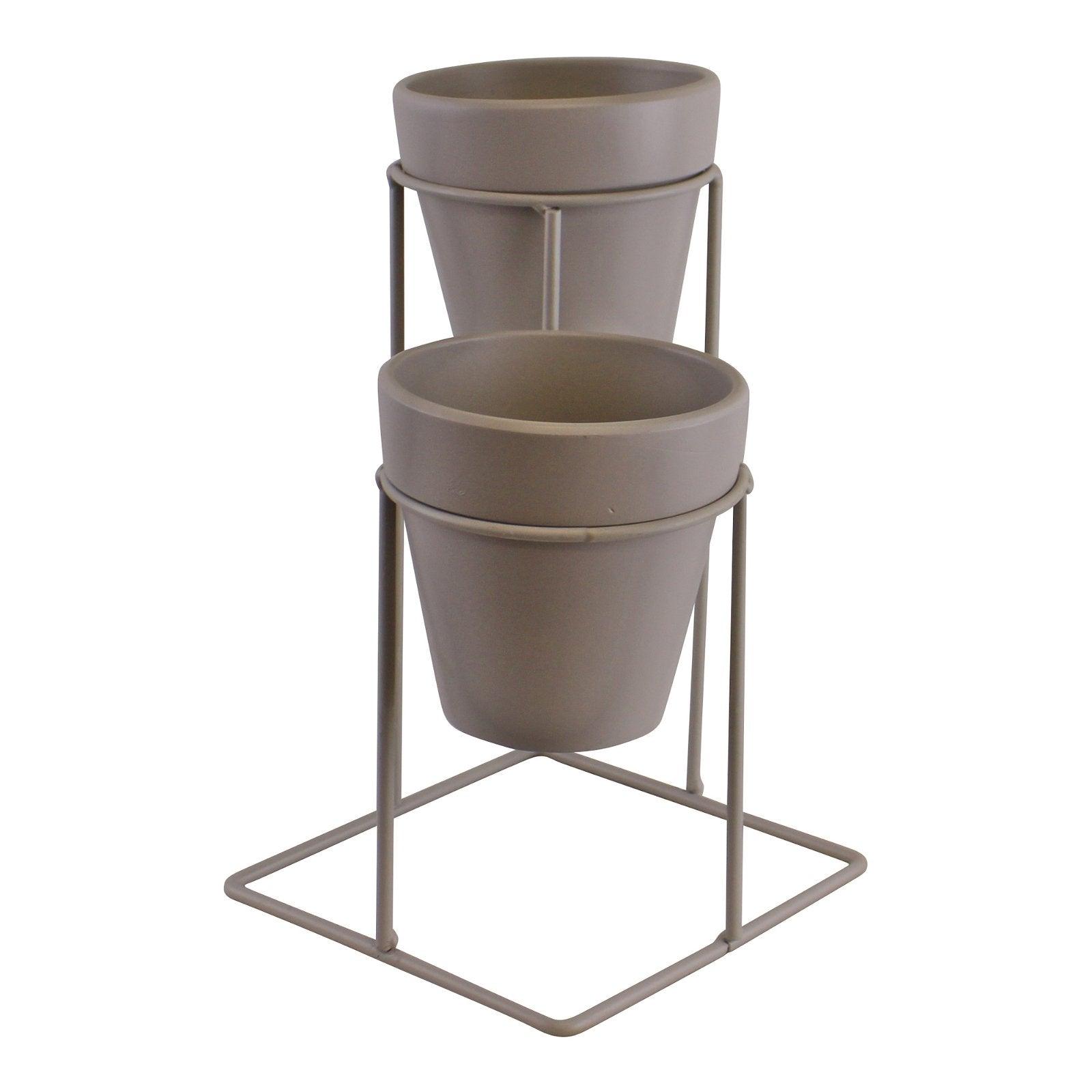 View Potting Shed Small Double Planter On Stand Grey information