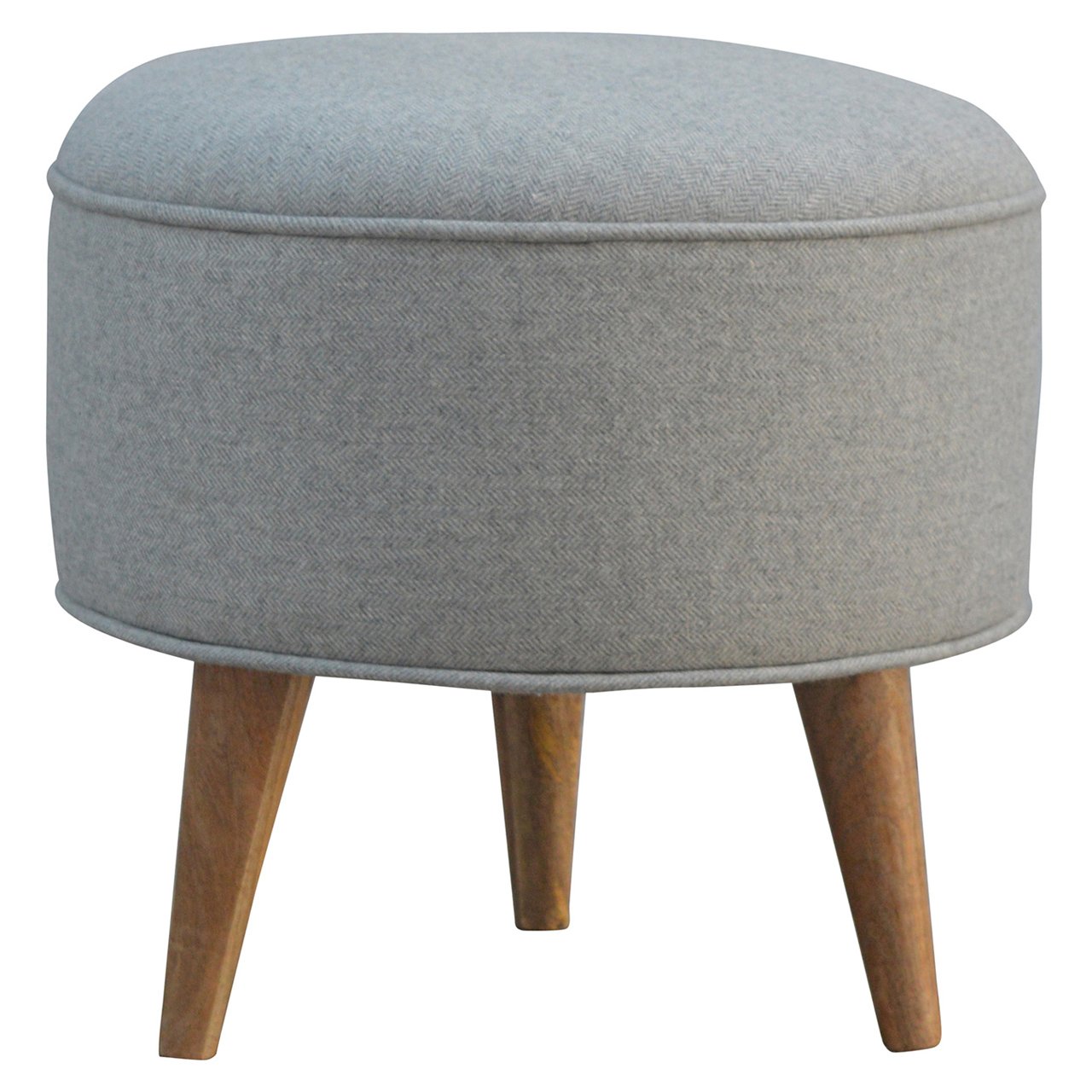 View Round Grey Tweed Footstool information