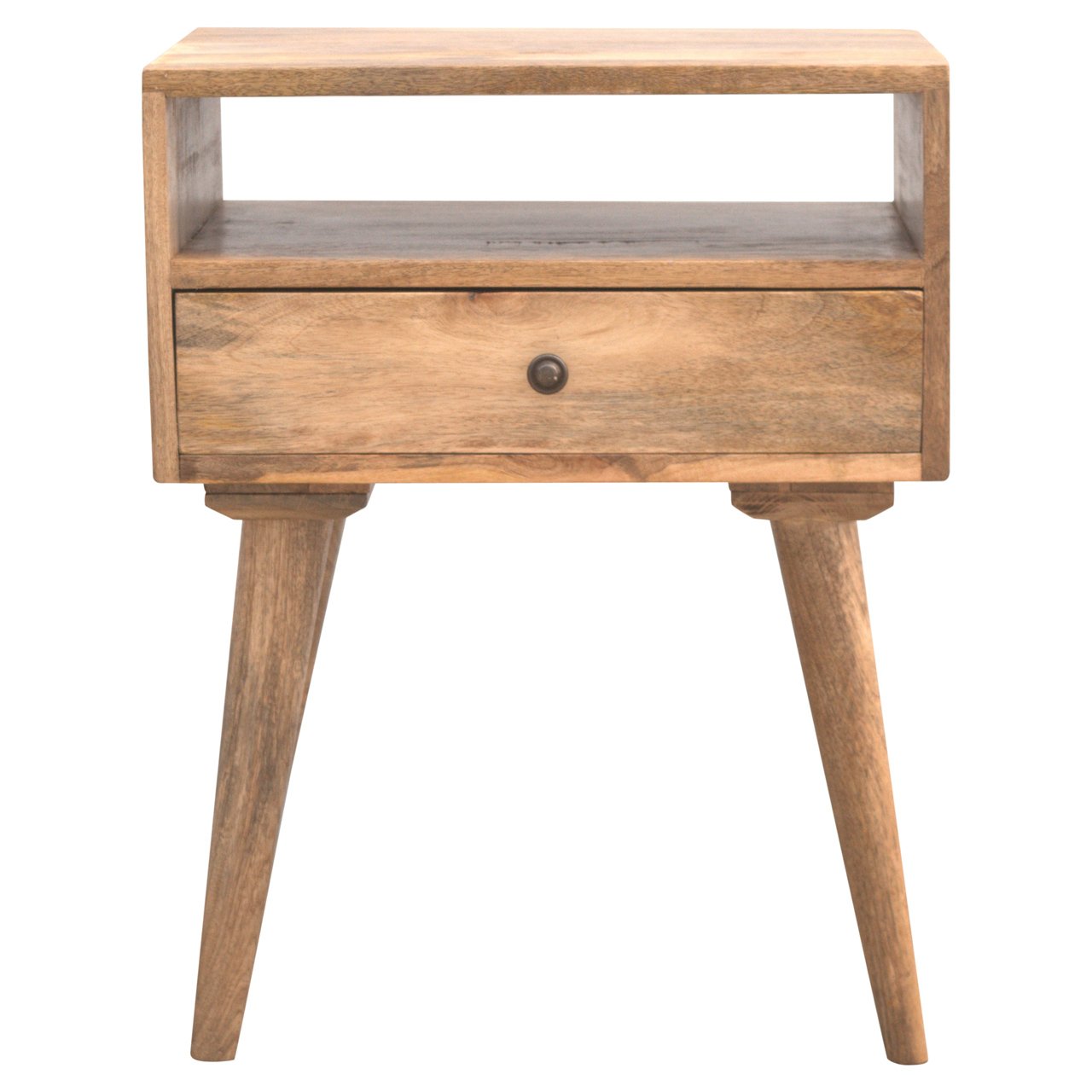 View Modern Solid Wood Bedside with Open Slot information