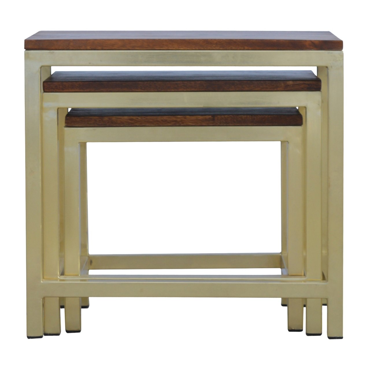 View Chunky Gold Stool Set of 3 information