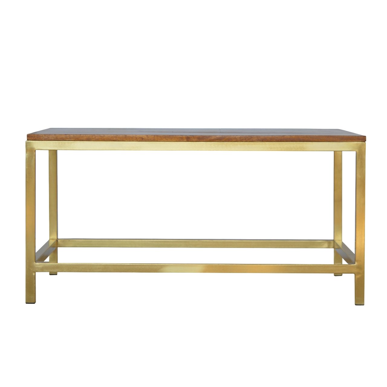 View Rectangular Coffee Table with Gold Base information