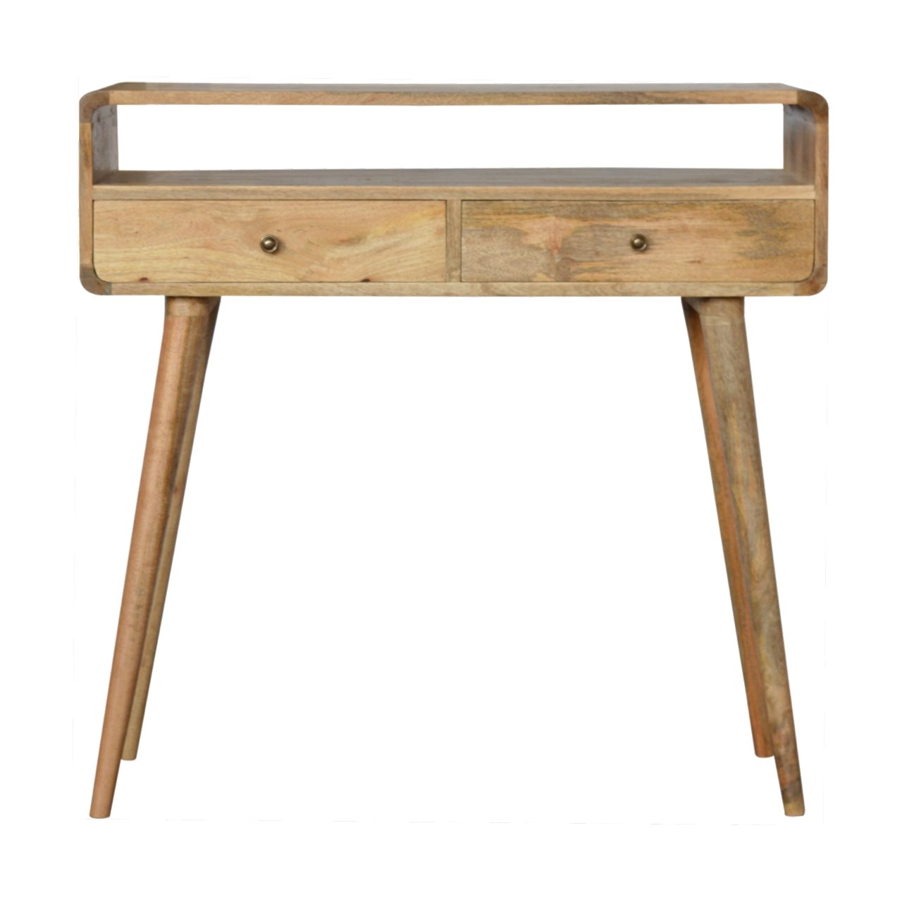 View Curved Oakish Console Table information