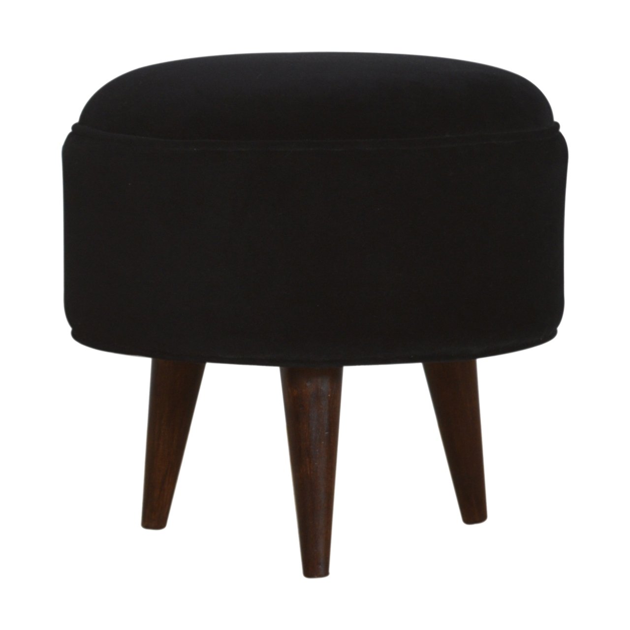 View Black Velvet Nordic Style Footstool information