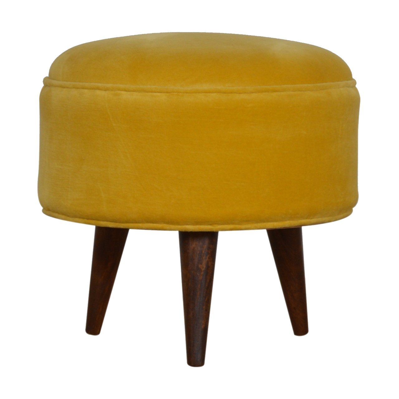 View Mustard Velvet Nordic Style Footstool information