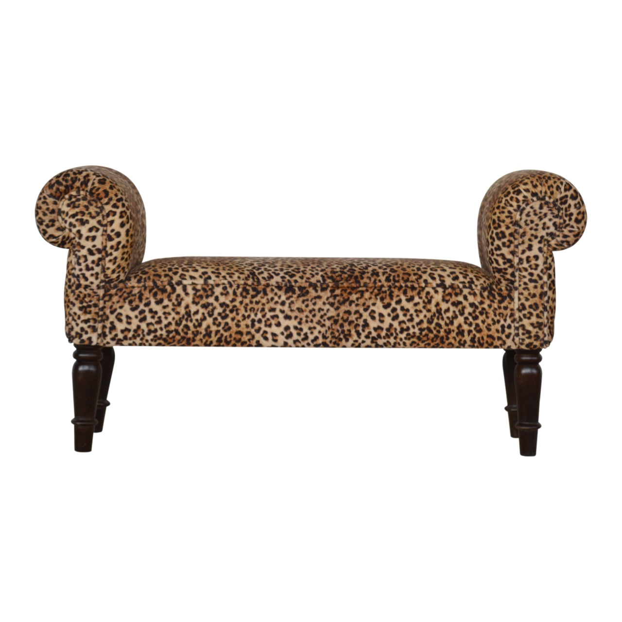 View Leopard Print Velvet Bench information