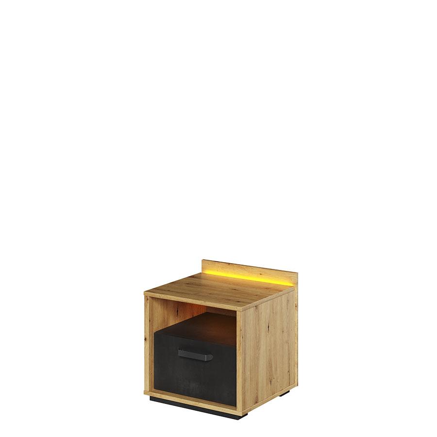 View Qubic 10 Bedside Cabinet With LED information