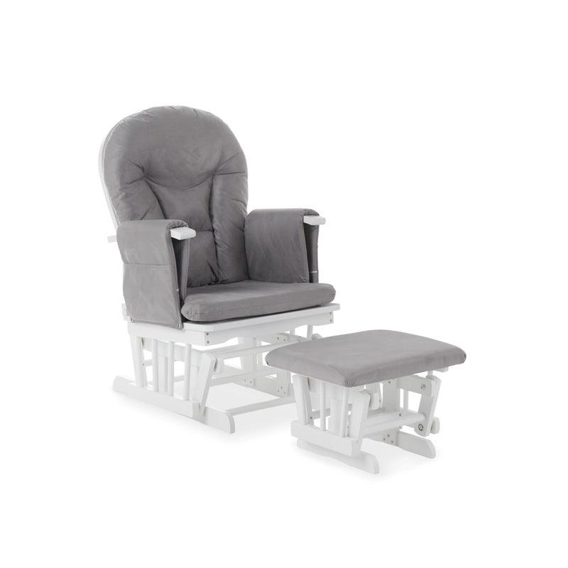 View Reclining Nursery Chair and Stool Grey information