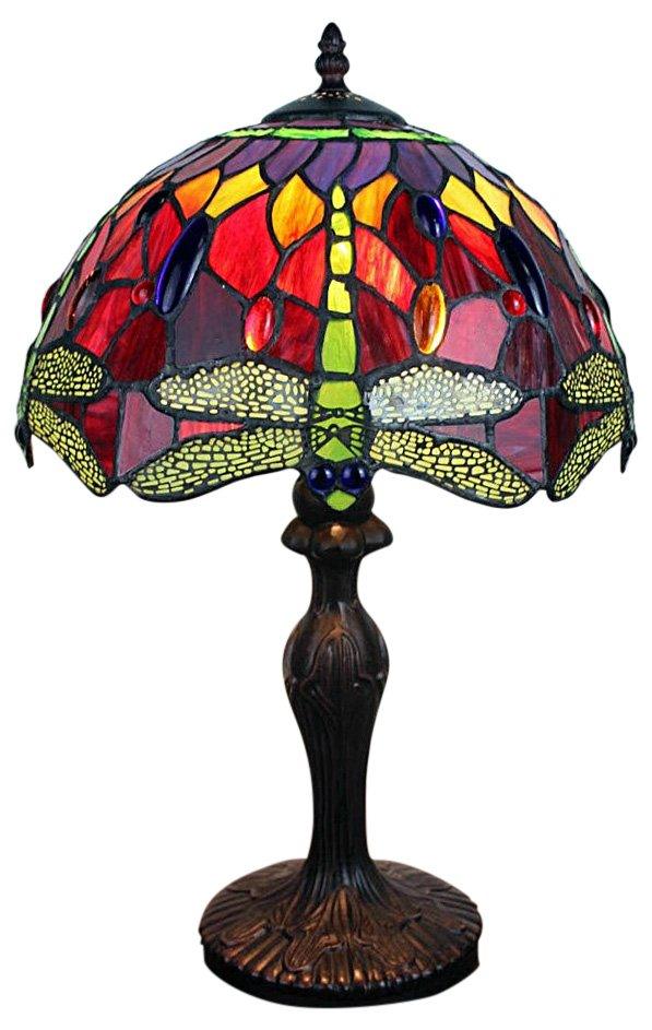 View Red Dragonfly Tiffany Lamp 12 information