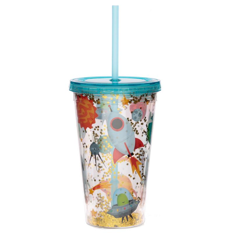 View Retro Space Cadet Double Walled Cup with Lid and Straw information