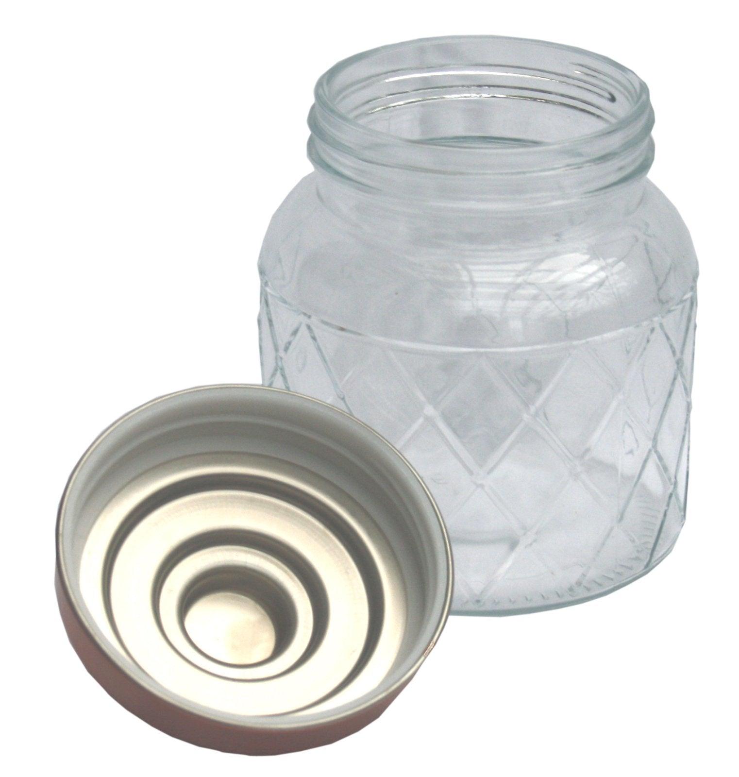 View Round Glass Jar With Copper Lid 55 Inch information