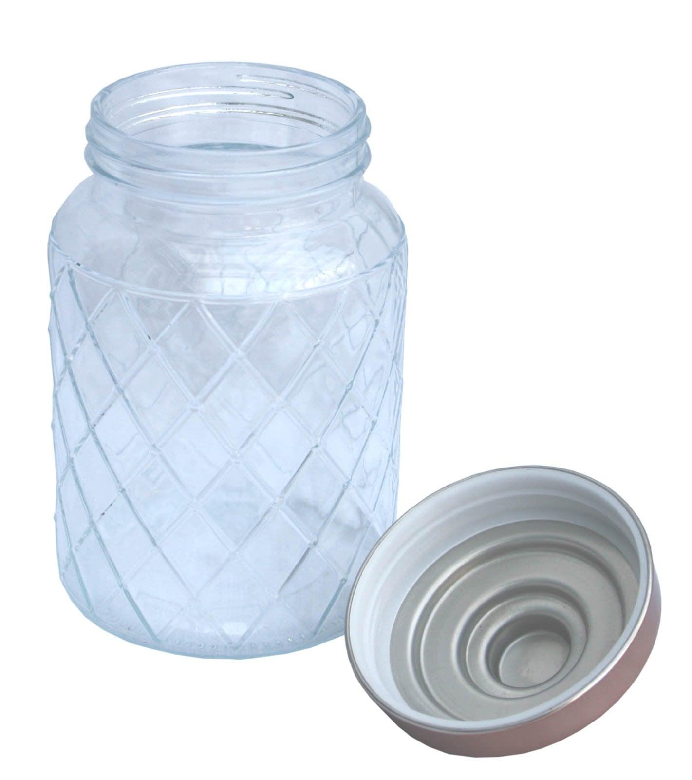 View Round Glass Jar With Copper Lid 7 Inch information