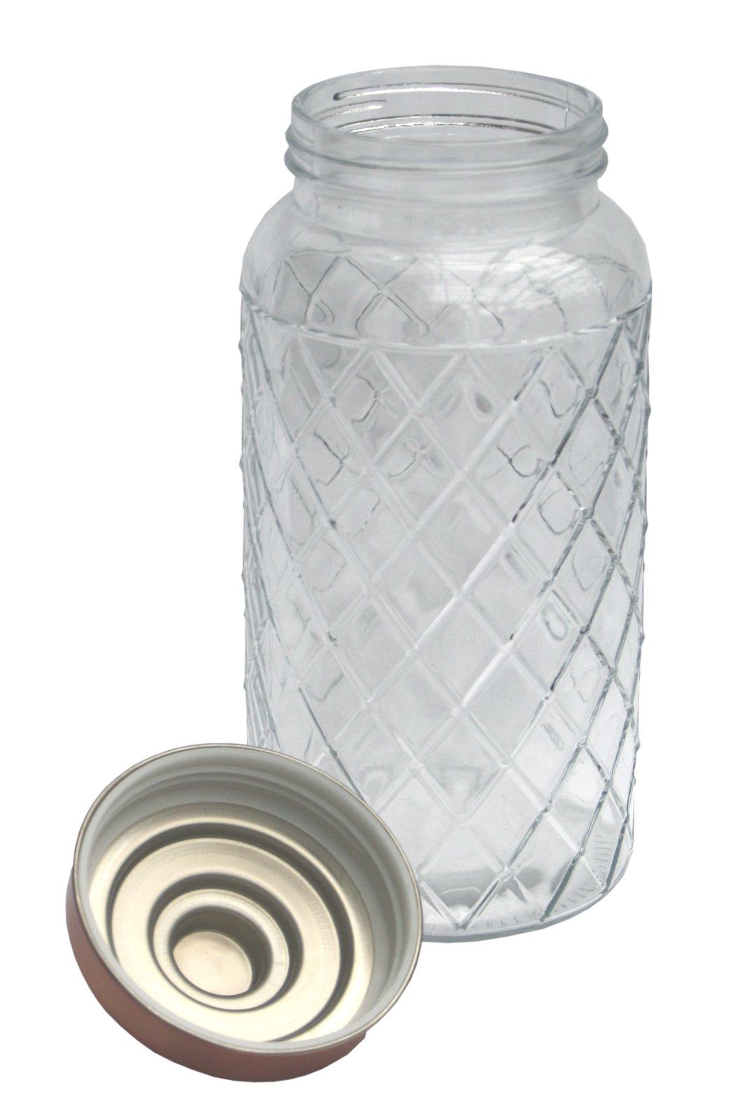 View Round Glass Jar With Copper Lid 95 Inch information